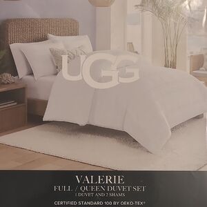 NWT UGG Valerie White Full/Queen Duvet Set